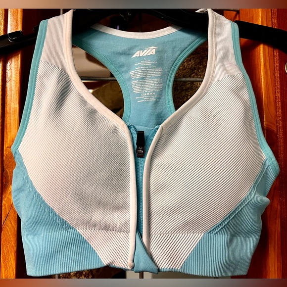 Large Front Zip Avia Sports Bra - Picture 1 of 3